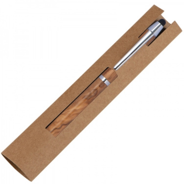 Logotrade promotional giveaway picture of: Wooden ballpen with touch function ERFURT